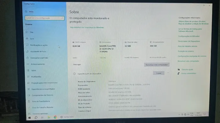 Computador TGT com Monitor VST, Teclado e Mouse