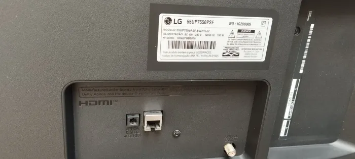 Tv LG55UP7550PFS tela quebrada 