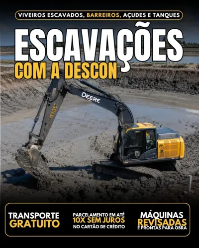 Escavação de reservatórios e tanques.
