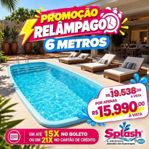 Promoção Relâmpago Piscina 6 metros