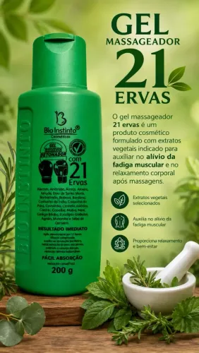 Gel Massageador 21 Ervas