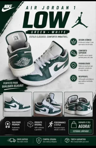 Air Jordan 1 Low Pine Green