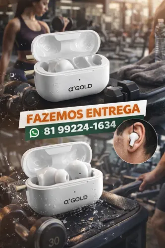 Fone de ouvido sem fio ?GOLD Bluetooth para academia, esportes e música