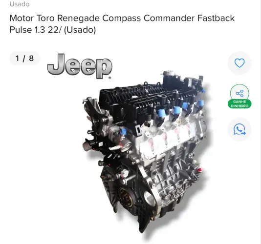 KIT AIRBAG JEEP RENEGADE COMPASS TORO COMMANDER FASTBACK 1.3 TURBO FLEX