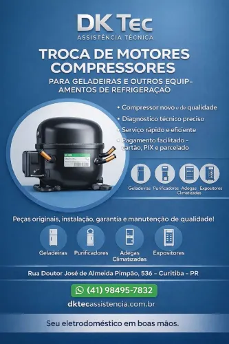 Troca de motores compressores de geladeira e outros refrigeradores com o melhor preço!