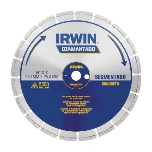 Disco diamantado 350 mm, para asfalto e concreto, segmentado, 1777223 IRWIN 