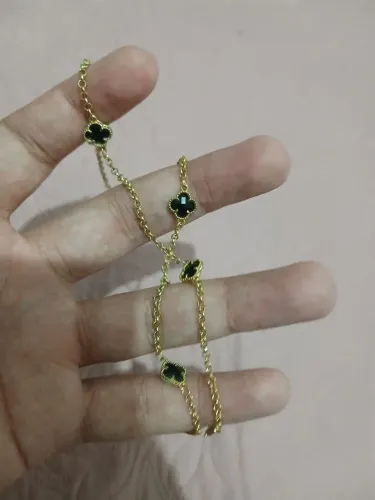 Colar trevo banhado a ouro