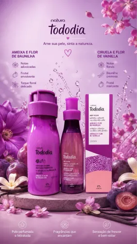 Kit ameixa e flor de baunilha natura