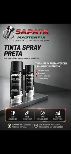 Tinta spray preta