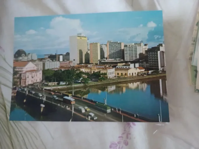 Cartão Postal Antigo Recife Varig 1968 com Selo e Carimbo Original