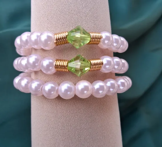 Conjunto de pulseiras de pérolas