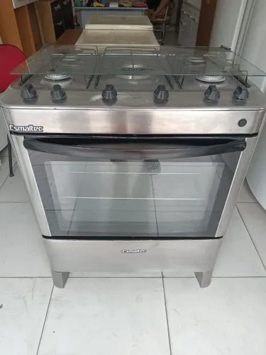 Fogão Esmaltec inox lindoooo