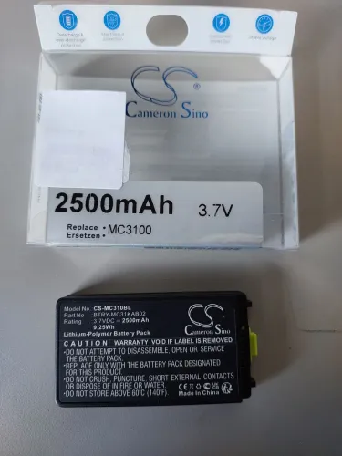 Bateria Cameron Sino 2500mAh 3.7V (Reposição MC3100 / BTRY-MC31KAB02)