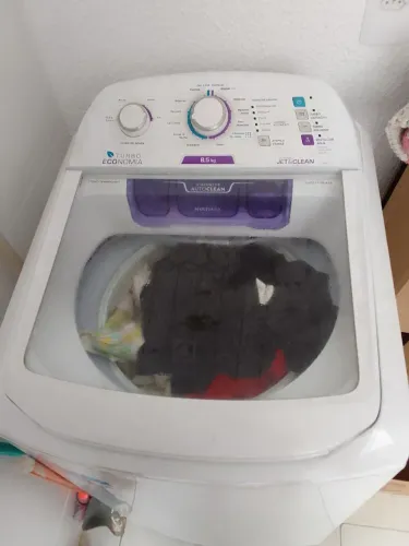 Máquina de Lavar Electrolux 8,5kg Branca Turbo Economia com Jet&Clean e Filtro Fiapos