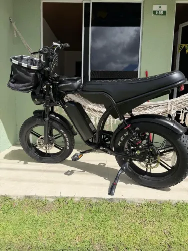 Bicicleta Elétrica OUXI V8 Pro 1000W Preta - Bateria Removível
