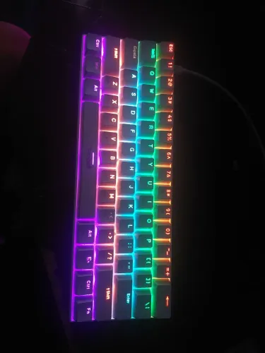 Teclado mecânico 60% swtich azul com cabo do teclado