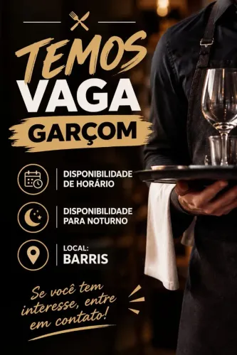 VAGA DE GARÇOM