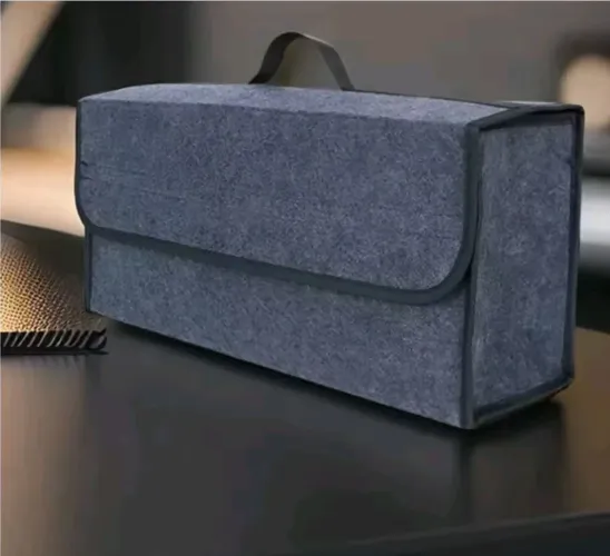 Organizador de porta malas caixa dobrável aveludado Compacta