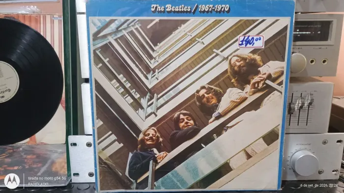 Disco de vinil Beatles azul