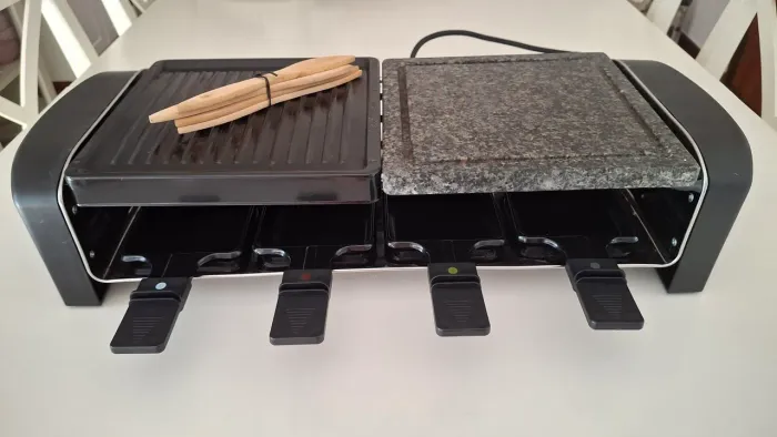 Raclete/grill com pedra natural/churrasqueira