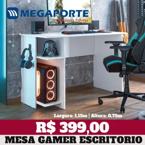 Mesa de Escritório Escrivaninha Gamer (NOVO) Entrega Grátis!