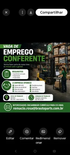 VAGA CONFERENTE