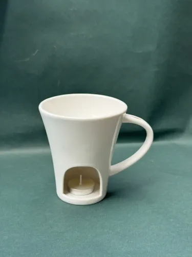 CANECA MINI FONDUE PORCELANA BRANCA