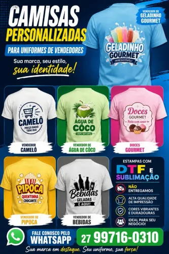 Camisas personalizadas para uniformes para vendedores 