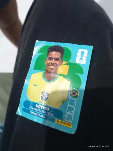 Cartinha do Estevão brasil da panini