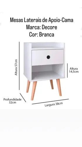 Mesas Laterais de Apoio-Cama