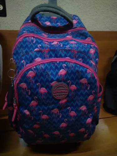 Mochila escolar Up For You - Azul/Rosa