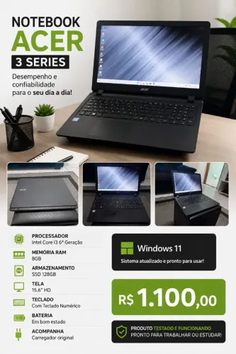 Notebook acer core i3 Jundiaí sp 