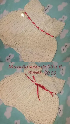 Vendo roupas de croché para bebê valores está em cada foto e aceito encomendas