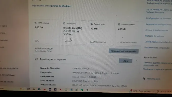 Cpu i3 com ssd