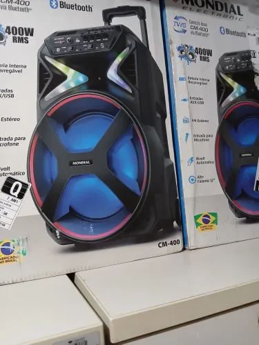 Caixa amplificada potente mondial 400wa