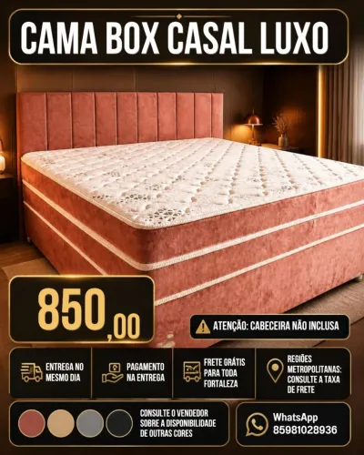 CAMA BOX CASAL LUXO ENTREGA IMEDIATA