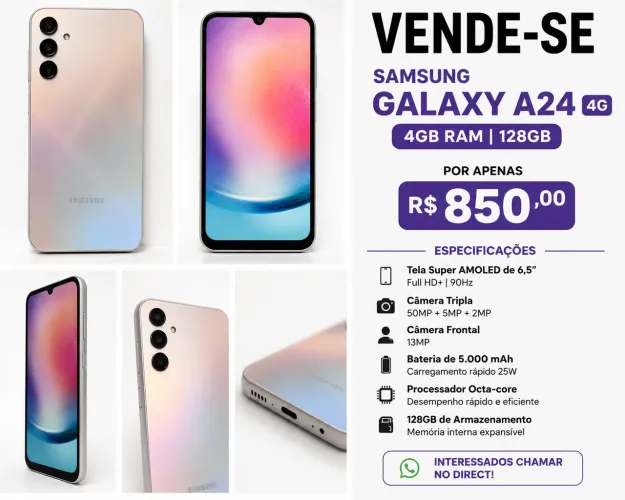 Samsung Galaxy A24 4G (4 GB / 128 GB) - Branco
