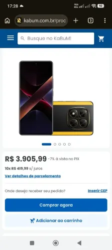 Poço X7 18 de ram e 512 de armazenamento