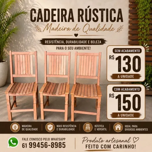 cadeiras madeira mista