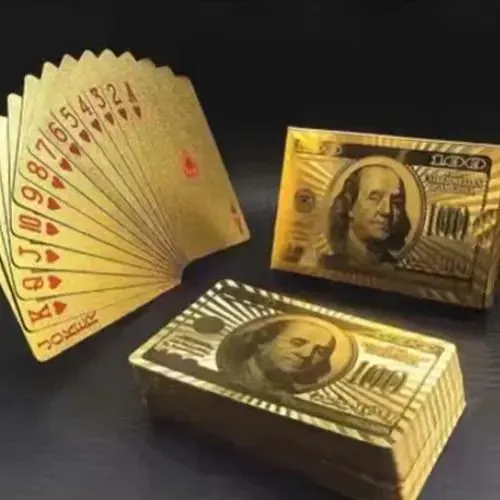 Kit Baralho Dólar Dourado