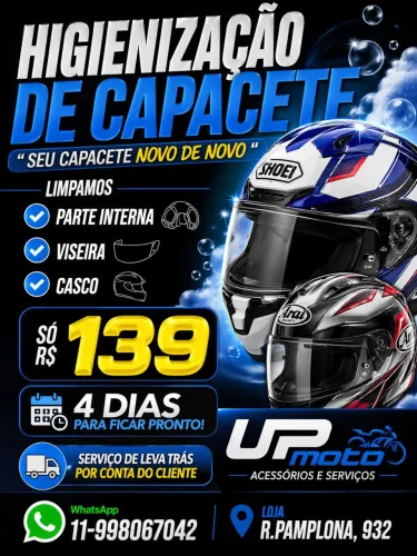 Higienização de capacete ,seu capacete novo de novo !