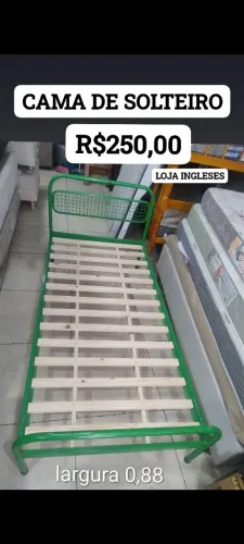 CAMA SOLTEIRO DE FERRO