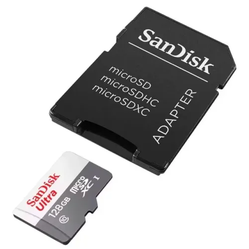 CARTAO DE MEMORIA MICRO SD 128GB SANDISK ULTRA 2X1 100MB/S 667X - LOJA DADO DIGITAL