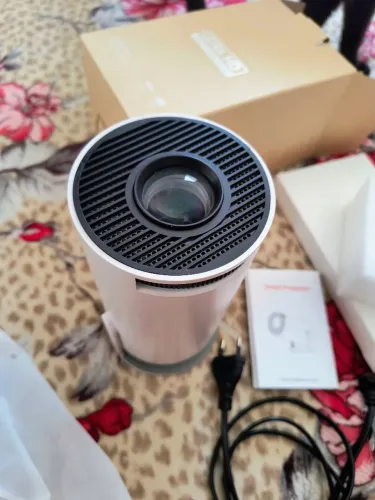 Projetor Smart 4K Wi-fi 1080p HD Hy300 Bluetooth USB Branco portátil