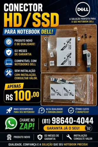 CONECTOR HD/SSD PARA NOTEBOOK DELL!