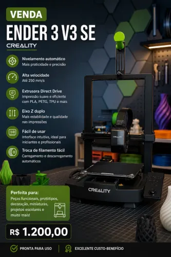 IMPRESSORA 3D CREALITY ENDER 3 V3 SE