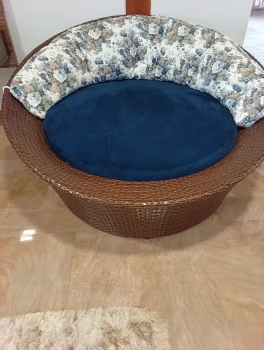 Sofá chaise redondo fibra