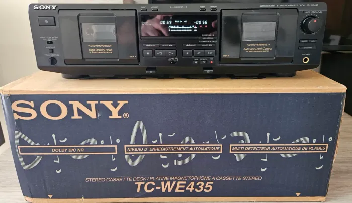 Tape Deck Sony Duplo Na Caixa Original TC-WE435 - Pouquíssimo Uso!