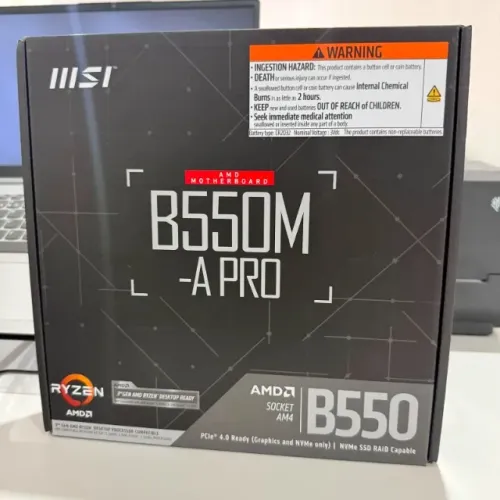 Placa Mãe MSI B550M-A PRO AM4 DDR4 PCIe 4.0 M.2 NVMe - Nova