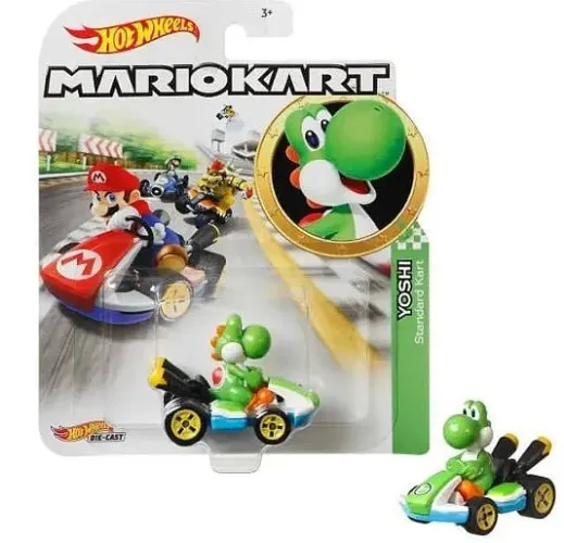 Hot Wheels Original Yoshi Mario Kart - Standart Kart Mattel